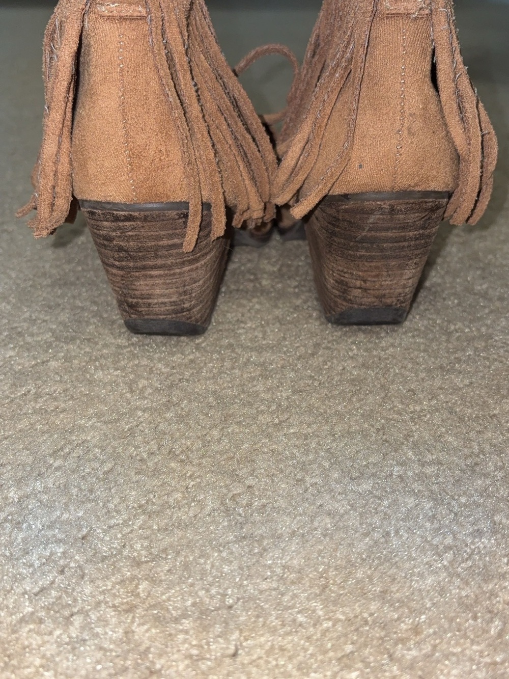Coconuts by Matisse Tan Suede Fringe Ankle Booties - Picture 4 of 6